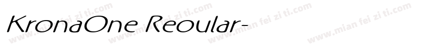 KronaOne Reoular字体转换